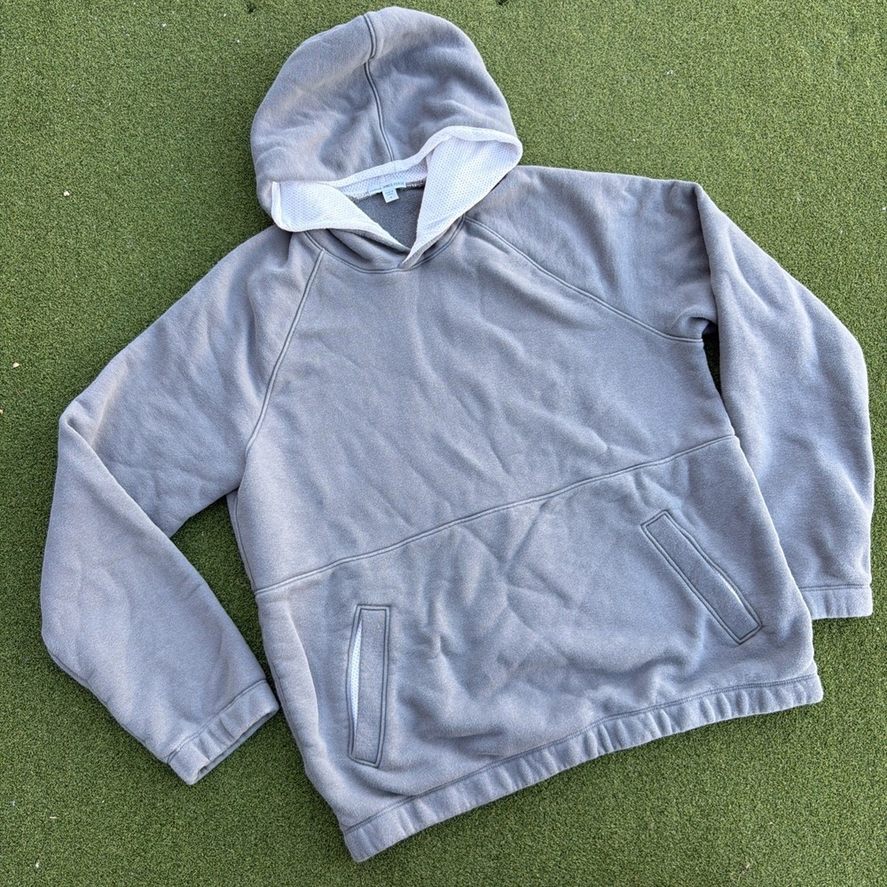 James Perse Men Crewneck Hoodie Pullover Size 2 Gray Long Sleeve